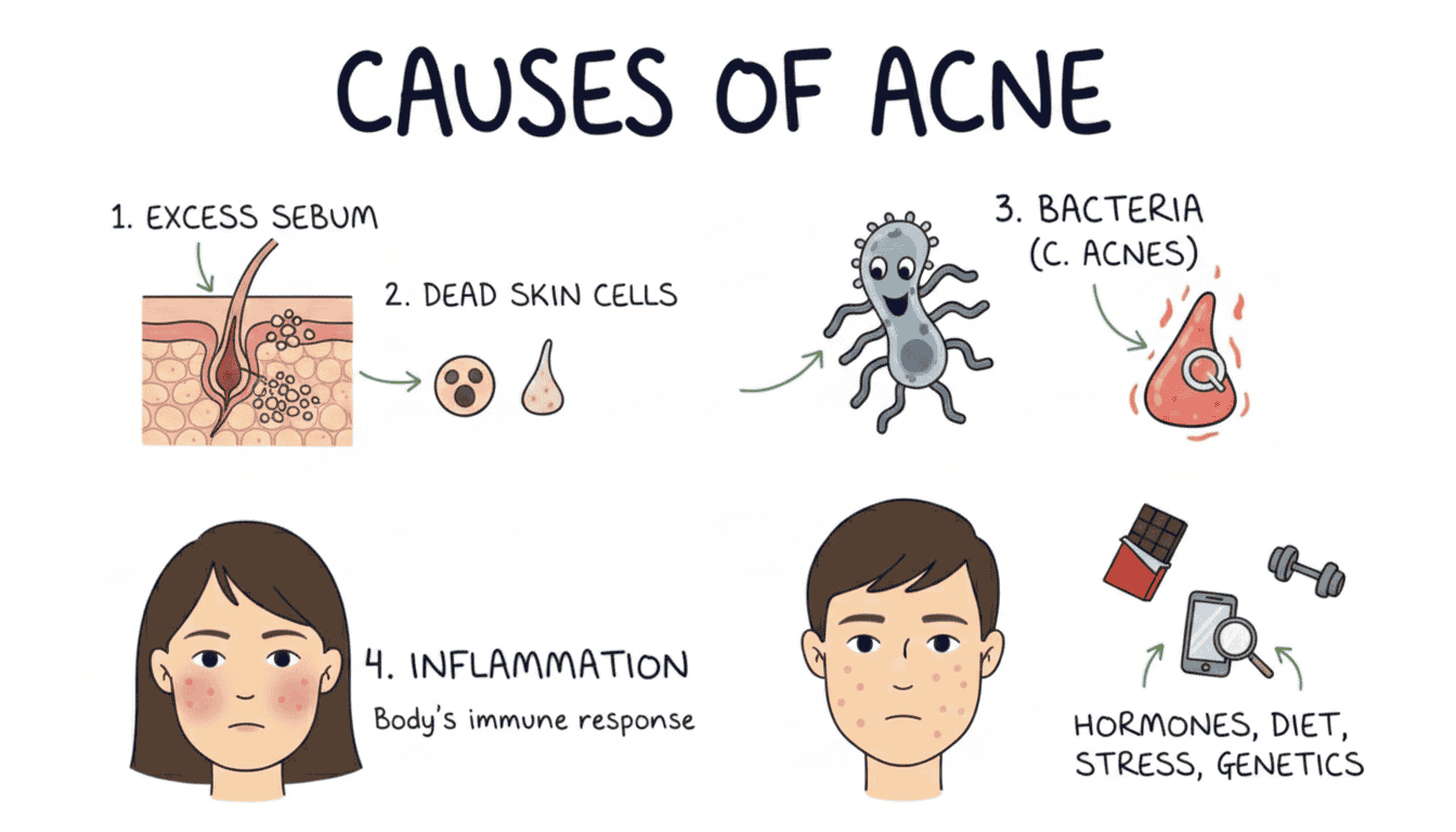 acne symptoms and causes